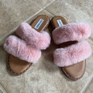 Pink Fluffy Sandals